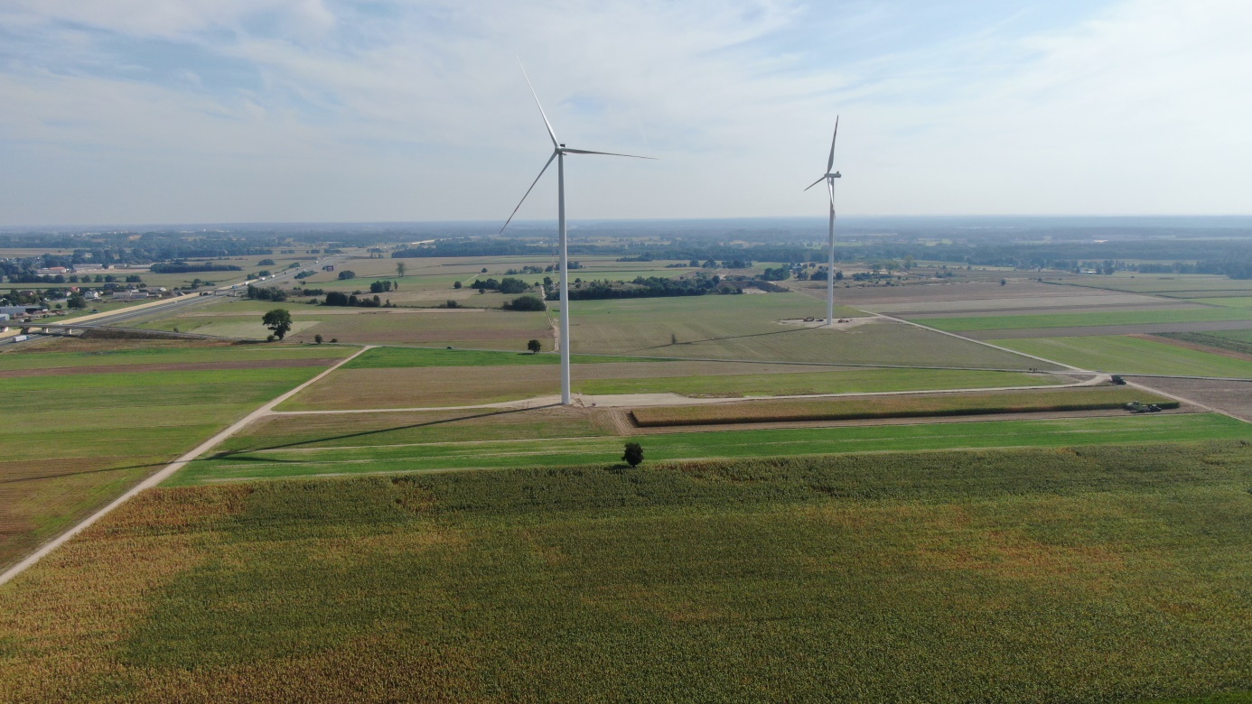 Wind power plant in Olszówka